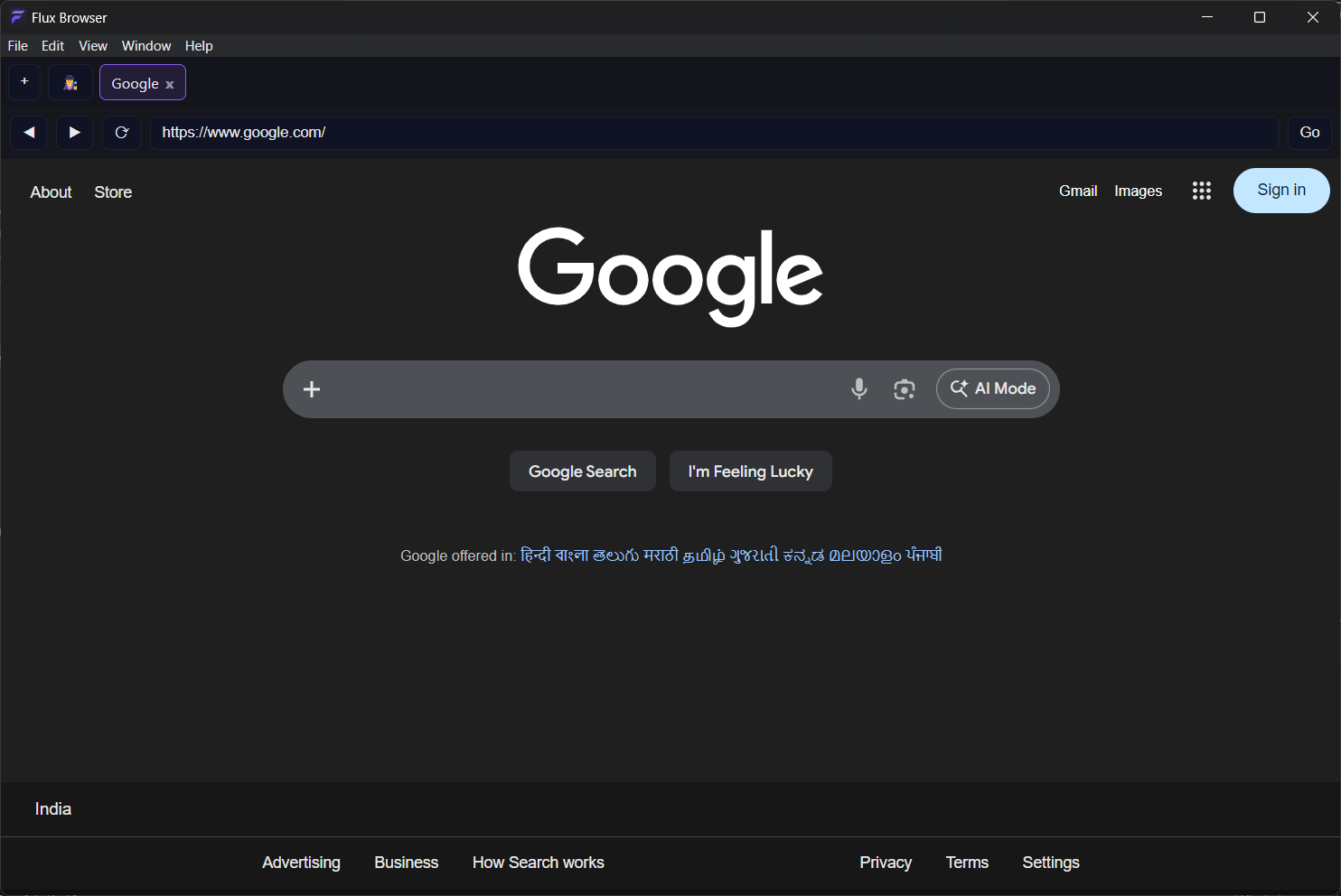 Flux Browser preview